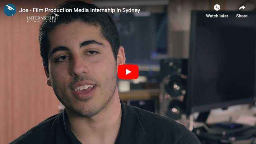 Joe - Film Production Internship Australia