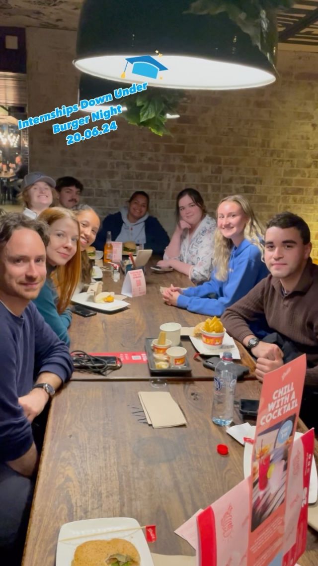 Intern Social 🍔!! Chilly winter night, tasty burgers, awesome crew 🙌