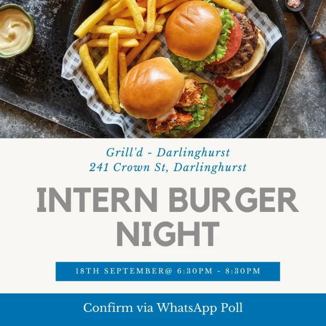 The next burger intern night is locked in! 🍔